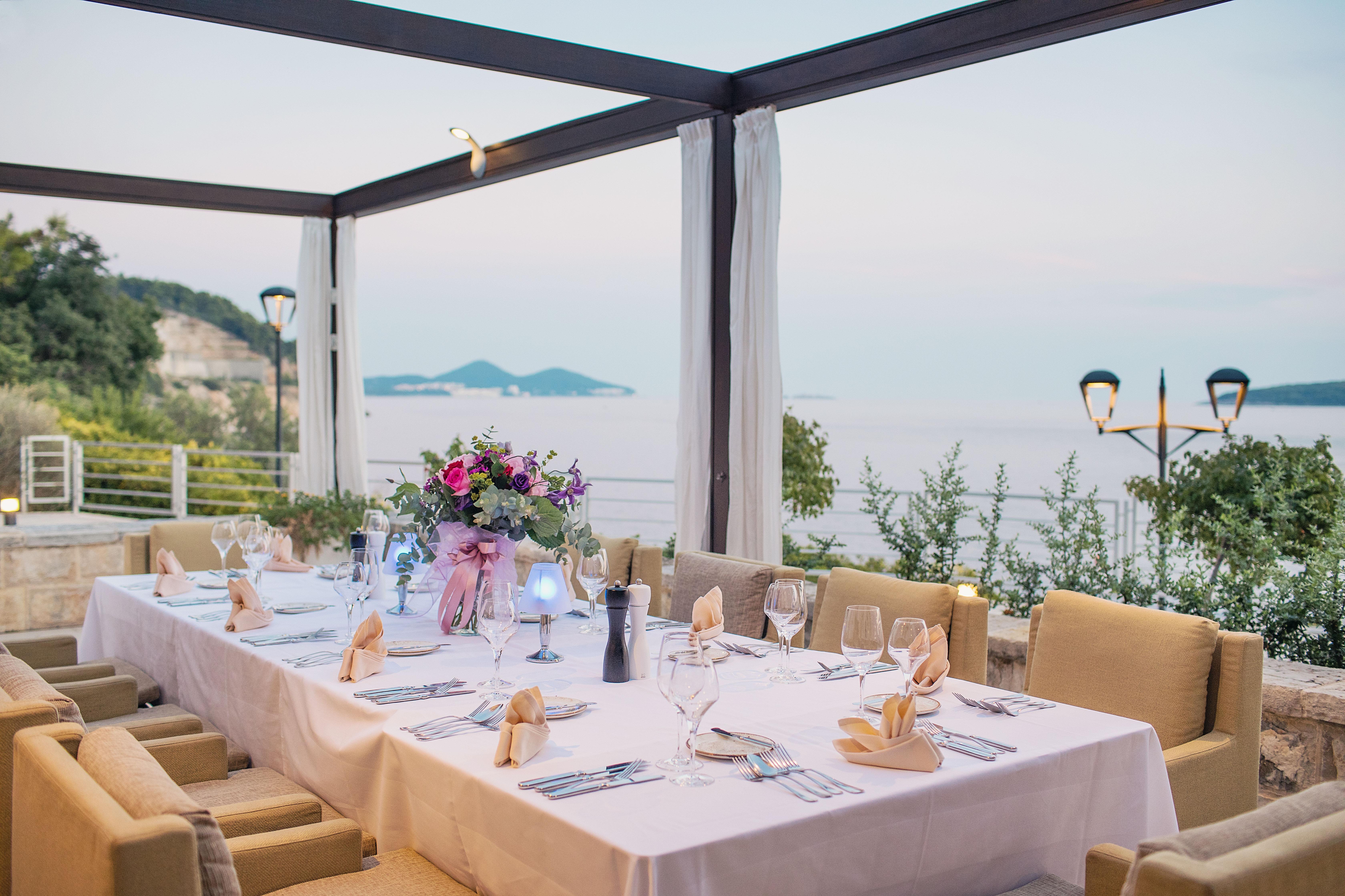 Sun Gardens Dubrovnik Hotel Orašac Kültér fotó The restaurant